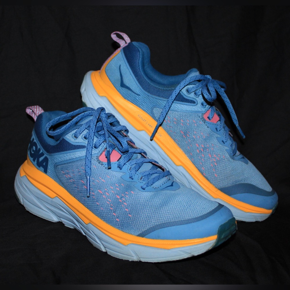 Hoka Challenger ATR 6 Women's Athletic Running Sneakers Blue/Yellow Size 8